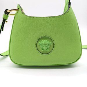 Versace La Medusa Small Leather Hobo Bag